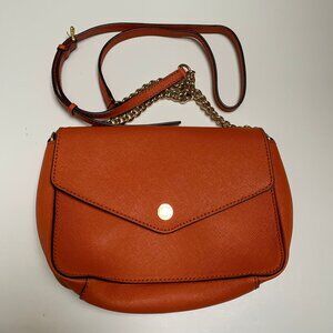 Michael Kors Orange Saffiano Leather Crossbody Bag